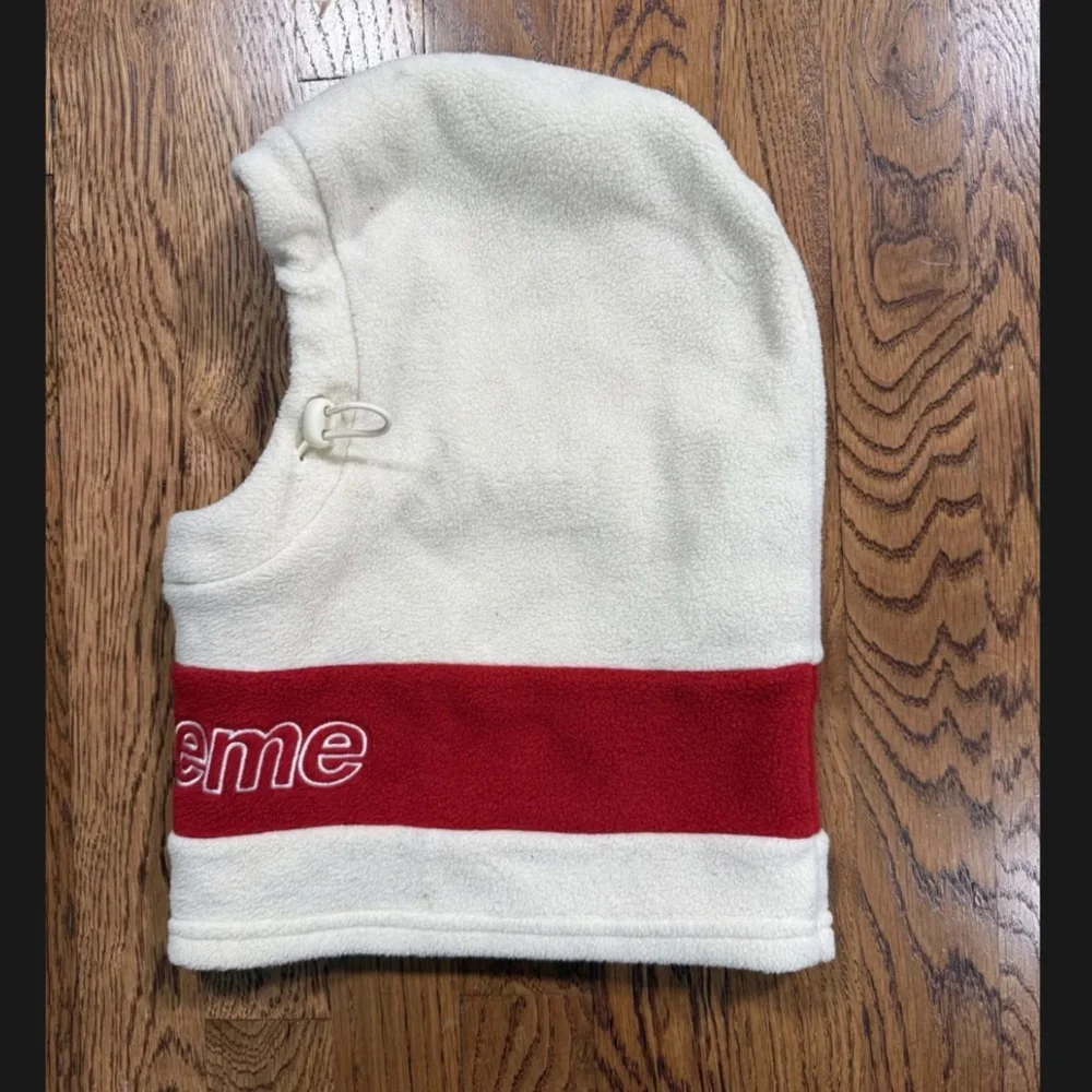 Supreme balaclava Face mask Fleece Beige Red Unisex One Size